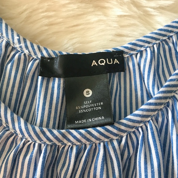 AQUA side tie dress - Picture 3 of 5